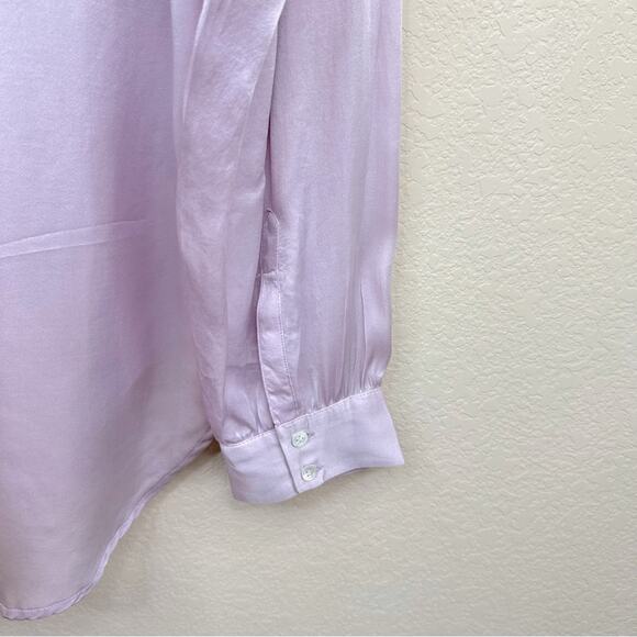 XIRENA Mason 100% Silk V-neck Popover Blouse In Light Purple Oversized Size S - Picture 7 of 11